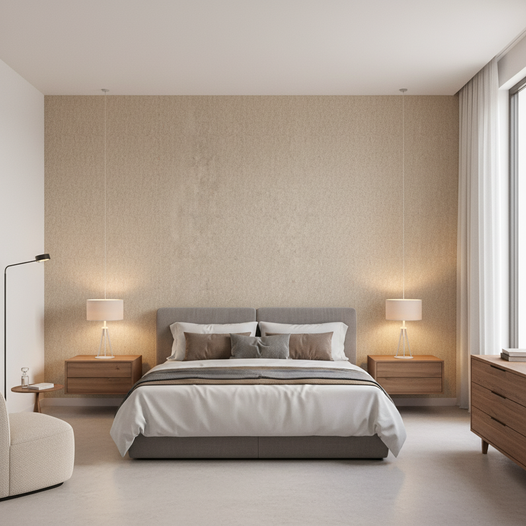 Skye Wool Biscotti — Bedroom Room Setting