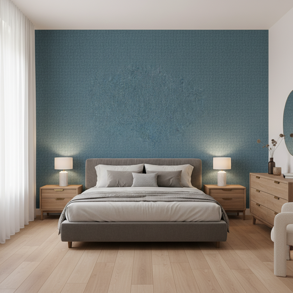Skye Wool Calypso — Bedroom Room Setting