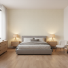 Lille Linen pale yellow — Bedroom Room Setting