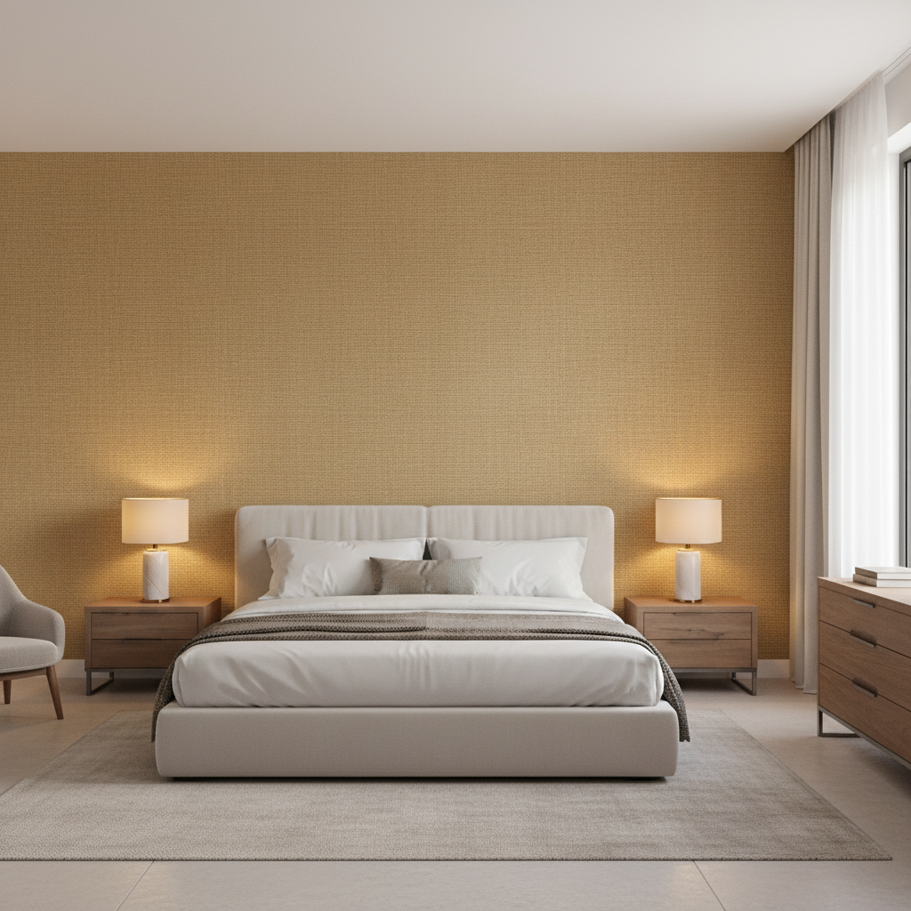 Lille Linen Straw — Bedroom Room Setting