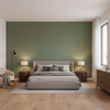 Lille Linen Kelly Green — Bedroom Room Setting