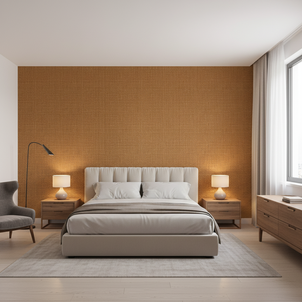 Lille Linen Gold — Bedroom Room Setting