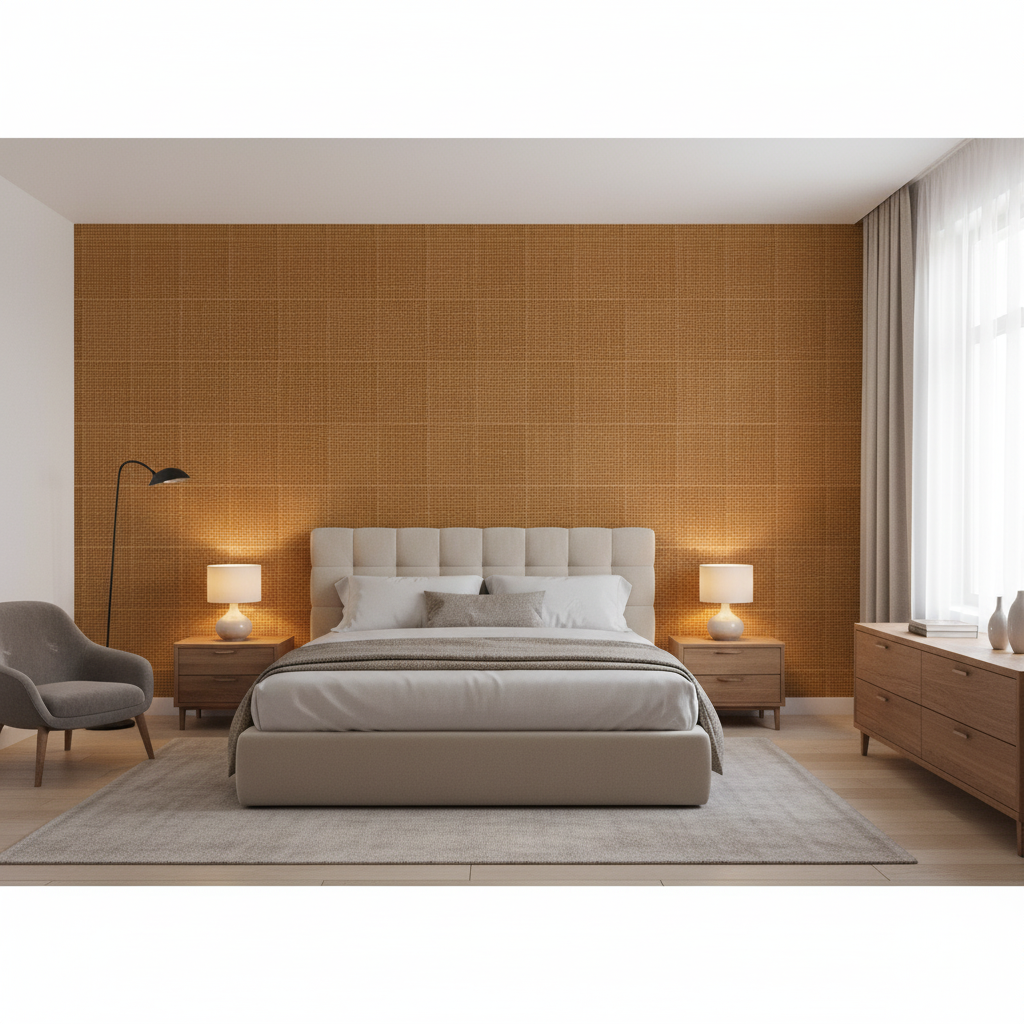 Lille Linen Gold — Bedroom Room Setting