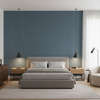 Lille Linen Sea Blue — Bedroom Room Setting
