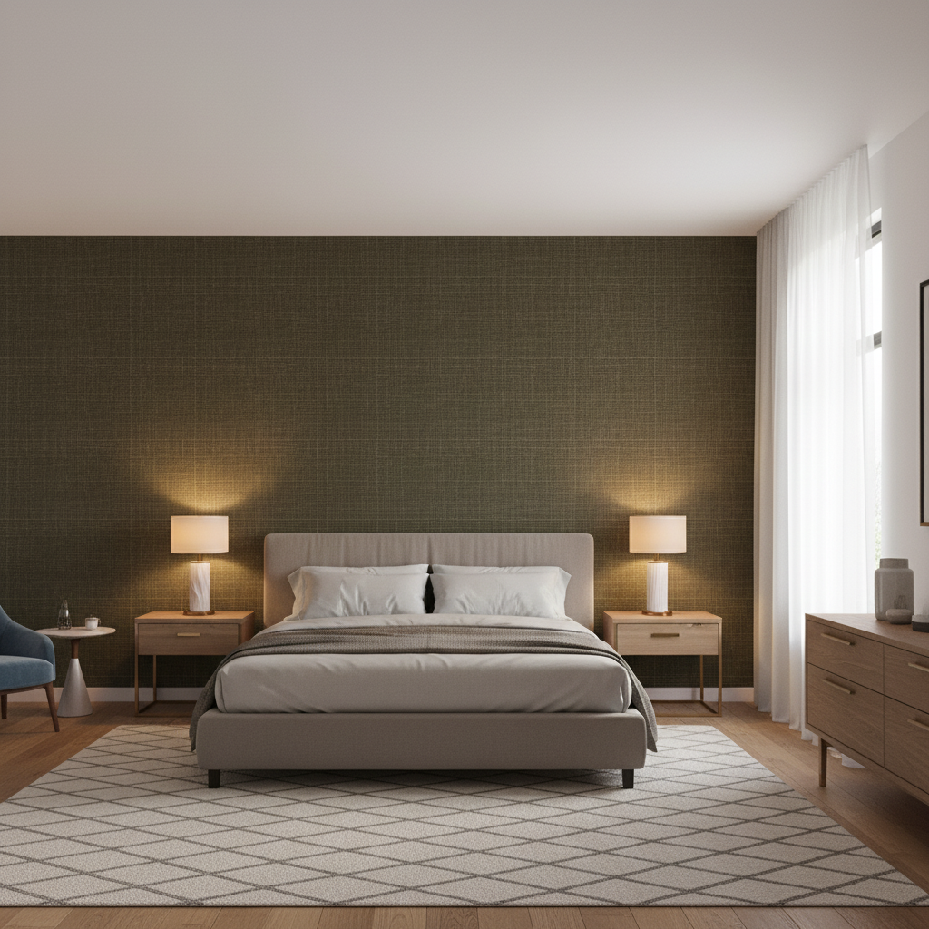 Lille Linen Acorn — Bedroom Room Setting