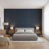 Lille Linen Gunmetal — Bedroom Room Setting