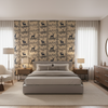 Caribou Emb Navy — Bedroom Room Setting