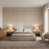 Fannin Plaid Stone/Mink — Bedroom Room Setting