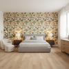 Leyland Print Berry/Forest — Bedroom Room Setting