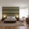 Entoto Stripe Juniper/Leaf — Bedroom Room Setting