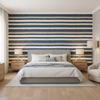 Entoto Stripe Marine/Ivory — Bedroom Room Setting