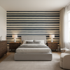 Entoto Stripe Blue/Indigo — Bedroom Room Setting