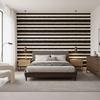 Entoto Stripe Ivory/Black — Bedroom Room Setting