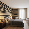 Entoto Stripe Ebony/Cocoa — Bedroom Room Setting