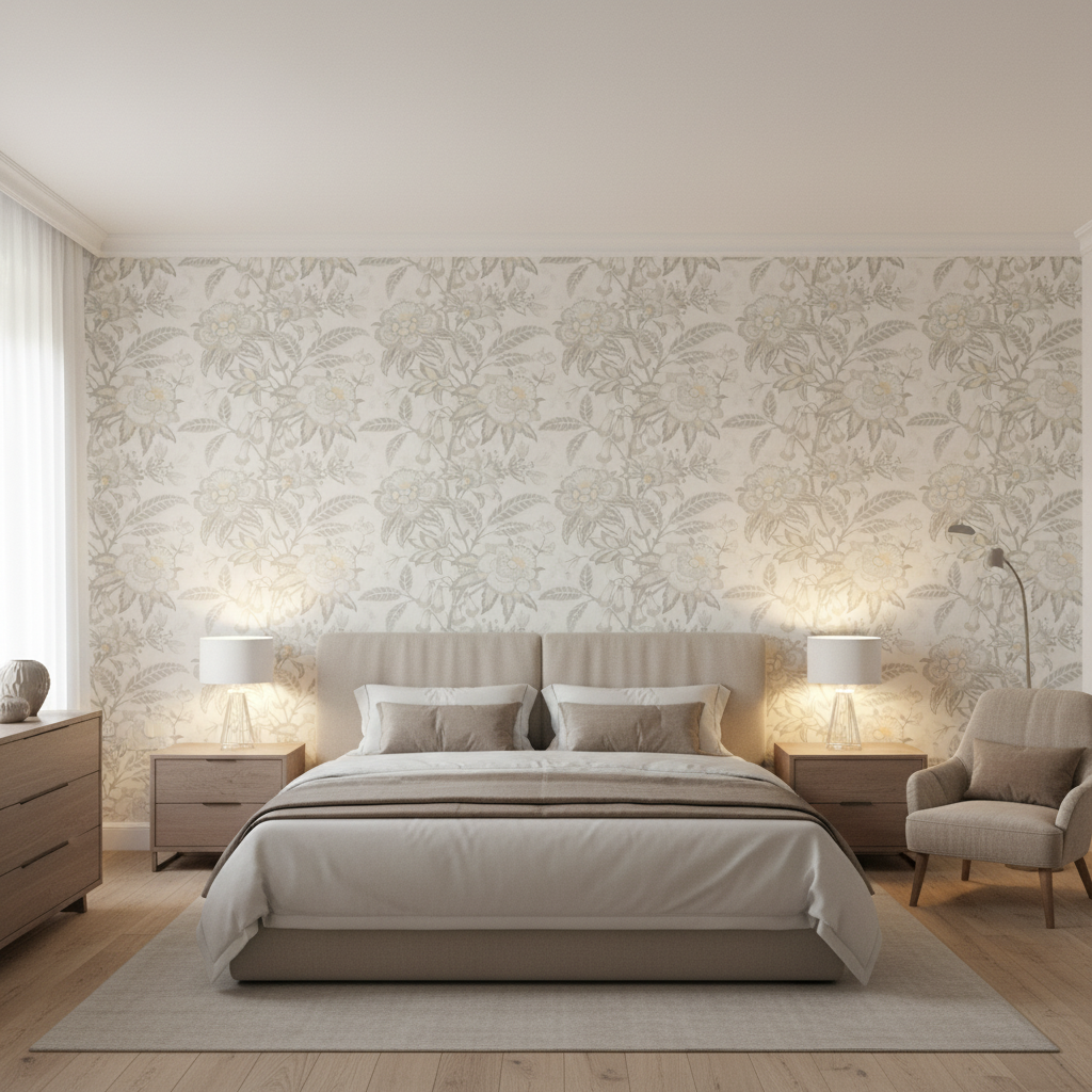 Davenport Print Cloud — Bedroom Room Setting