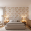 Davenport Print Coral — Bedroom Room Setting