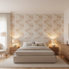 Davenport Print Coral — Bedroom Room Setting