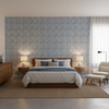 Laine Print Bluebell — Bedroom Room Setting