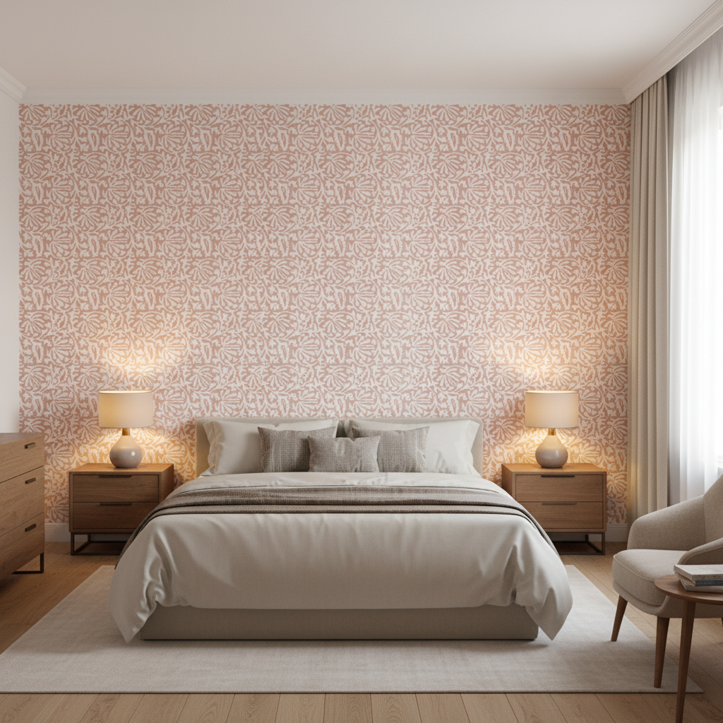 Laine Print Petal — Bedroom Room Setting