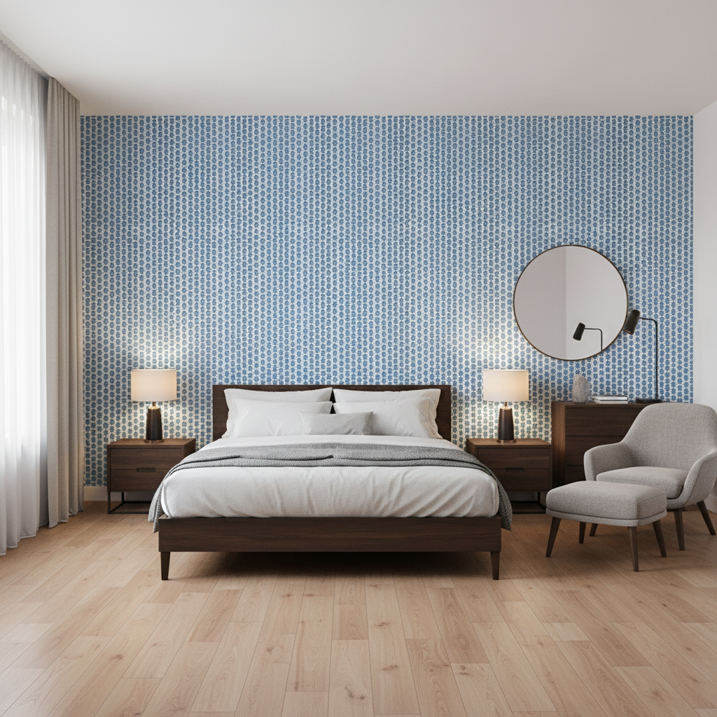 Kaya Ii Blue — Bedroom Room Setting
