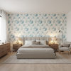Adelyn Handblock Blue — Bedroom Room Setting