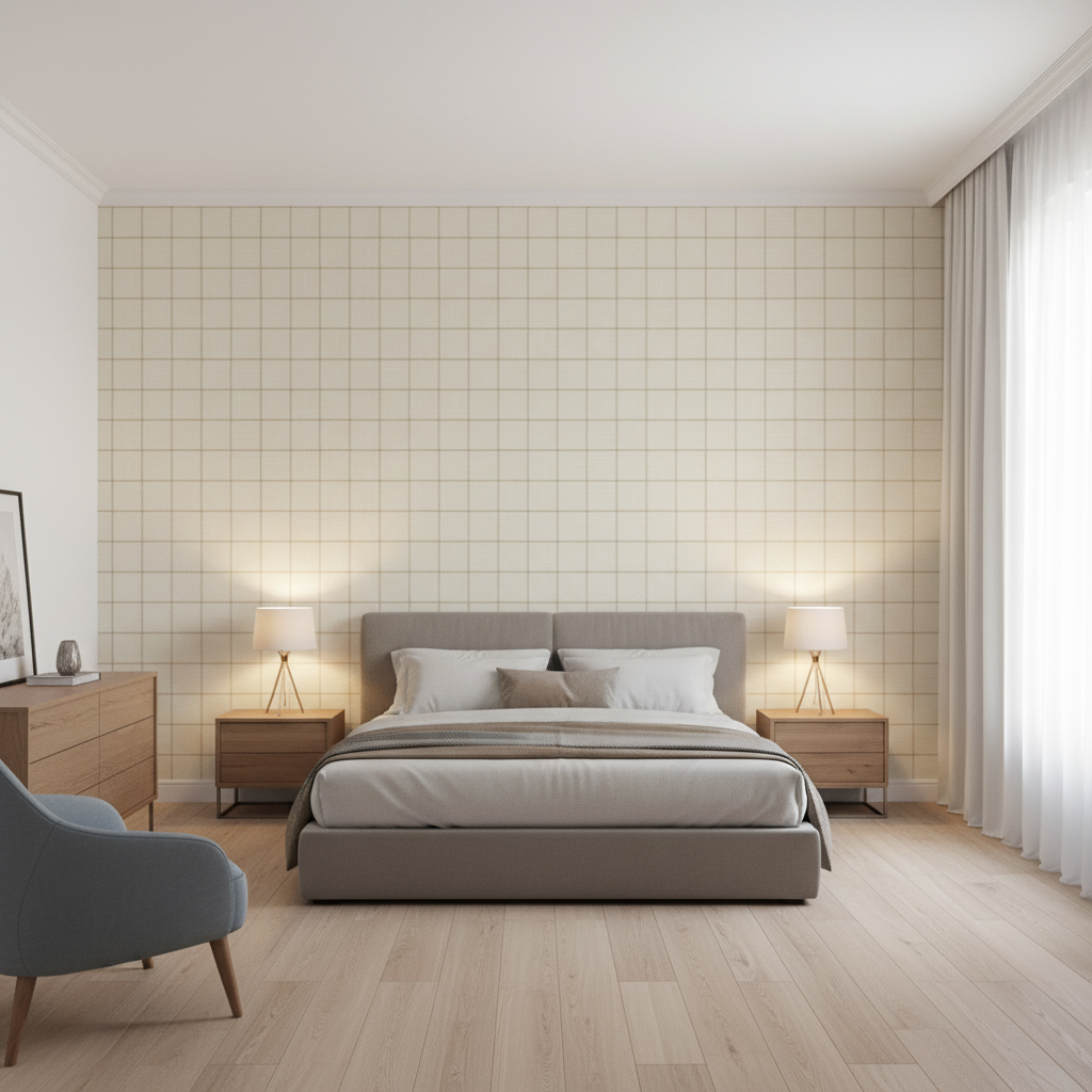 Coombes Sheer Linen — Bedroom Room Setting