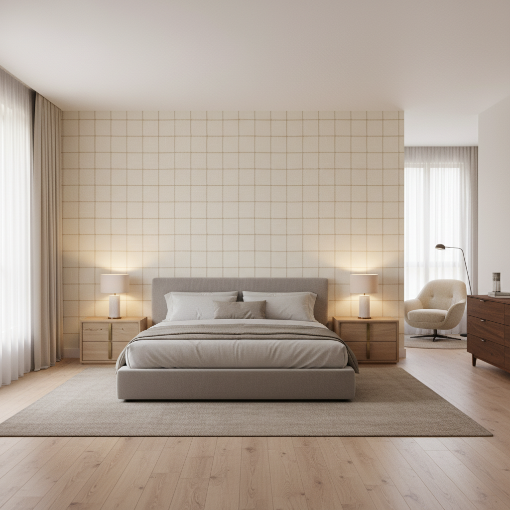 Coombes Sheer Linen — Bedroom Room Setting