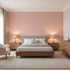 Cap Ferrat Stripe Red — Bedroom Room Setting