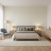 Cap Ferrat Stripe Leaf — Bedroom Room Setting
