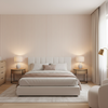 Cap Ferrat Stripe Pink — Bedroom Room Setting