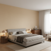 Gemma Velvet Sand — Bedroom Room Setting