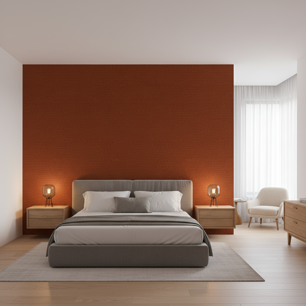 Gemma Velvet Spice — Bedroom Room Setting