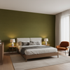 Gemma Velvet Moss — Bedroom Room Setting