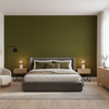 Gemma Velvet Moss — Bedroom Room Setting