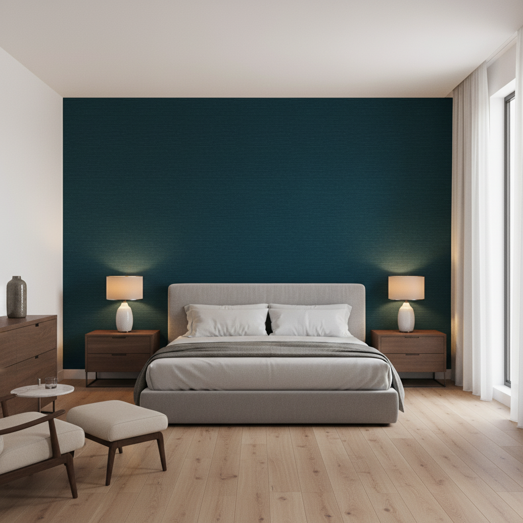 Gemma Velvet Midnight — Bedroom Room Setting