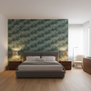 Arley Print Lagoon — Bedroom Room Setting