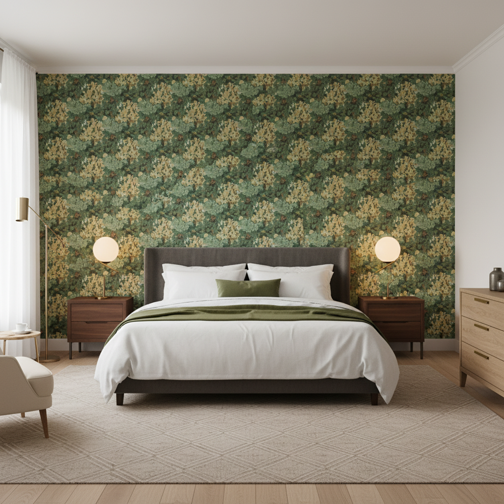 Arley Print Ivy — Bedroom Room Setting
