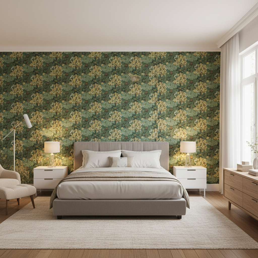 Arley Print Ivy — Bedroom Room Setting