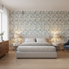 Orford Embroidery Blue/Gold — Bedroom Room Setting