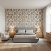 Orford Embroidery Red/Blue — Bedroom Room Setting