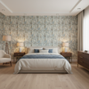 Taplow Print Sea Mist — Bedroom Room Setting