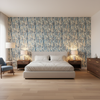 Taplow Print Navy/Slate — Bedroom Room Setting