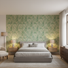 Taplow Print Jade/Leaf — Bedroom Room Setting