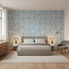 Taplow Print Capri/Sky — Bedroom Room Setting