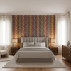 Desning Velvet Red/Blue — Bedroom Room Setting