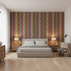 Desning Velvet Red/Blue — Bedroom Room Setting
