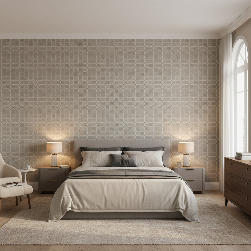 Levens Velvet Silver — Bedroom Room Setting