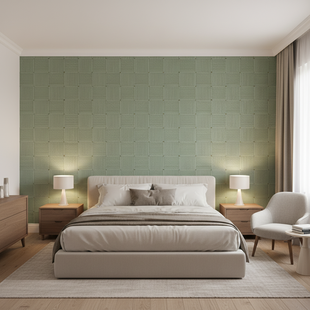 Levens Velvet Aqua — Bedroom Room Setting