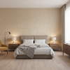 Levens Velvet Parchment — Bedroom Room Setting