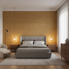 Levens Velvet Gold — Bedroom Room Setting